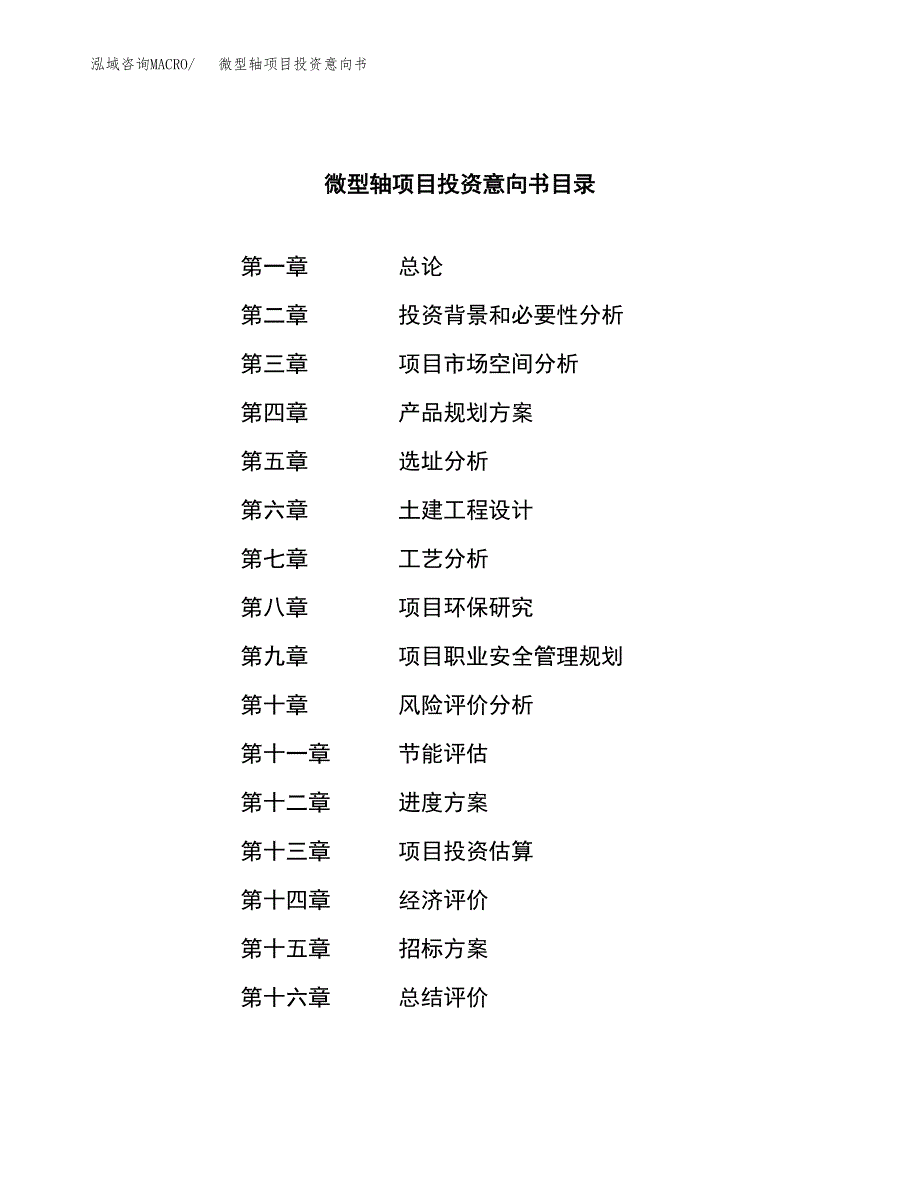 微型轴项目投资意向书(总投资9000万元)_第2页