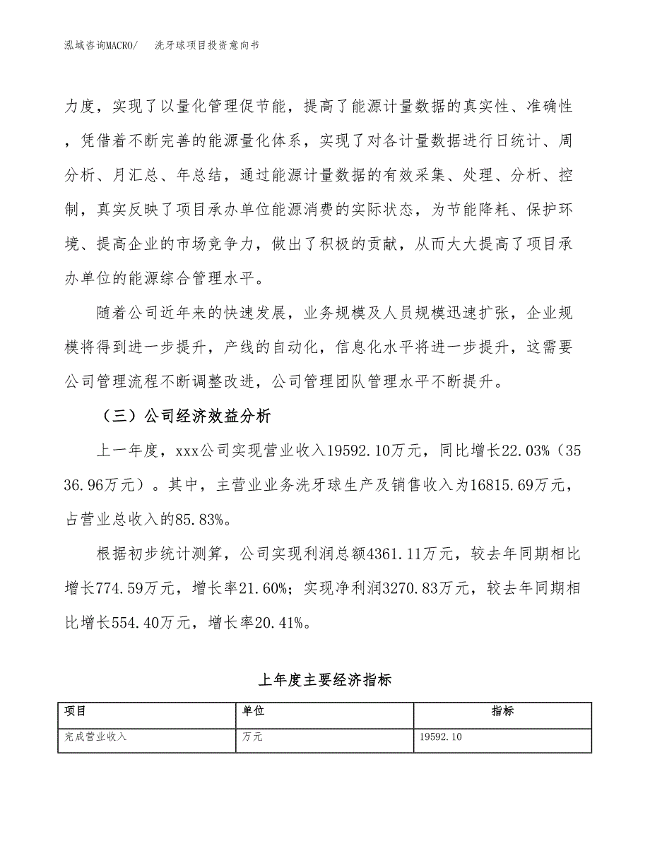 洗牙球项目投资意向书(总投资11000万元)_第4页