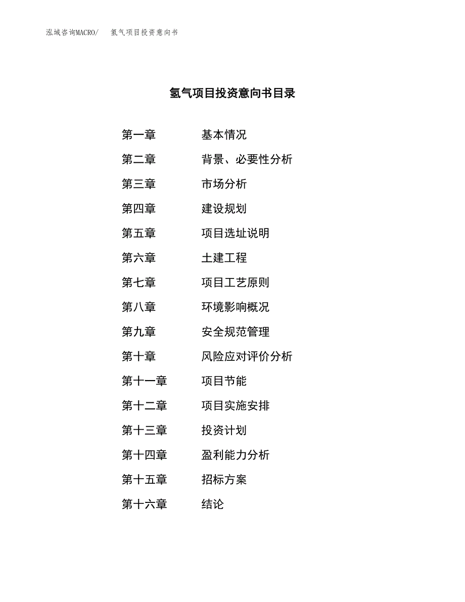 氢气项目投资意向书(总投资19000万元)_第2页