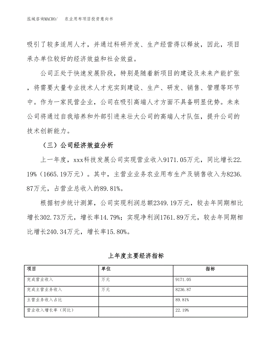 农业用布项目投资意向书(总投资9000万元)_第4页