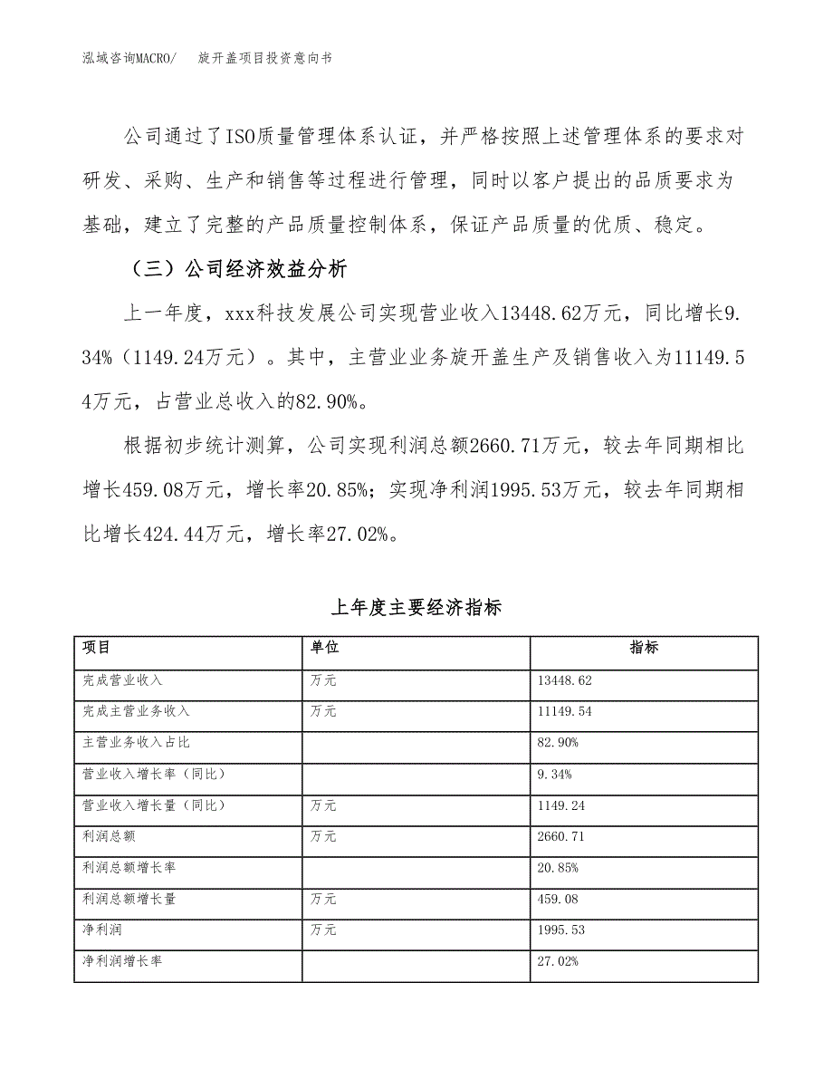 旋开盖项目投资意向书(总投资13000万元)_第4页