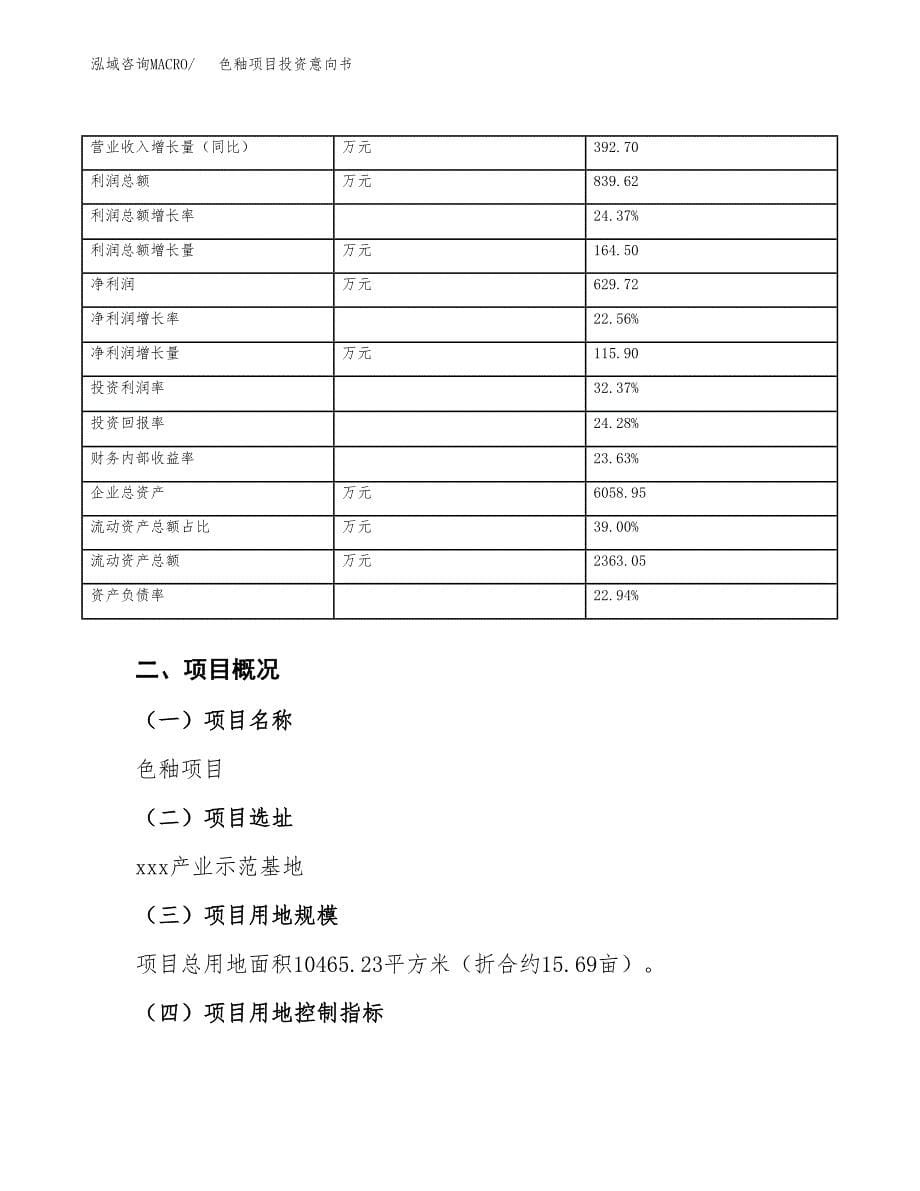 色釉项目投资意向书(总投资4000万元)_第5页