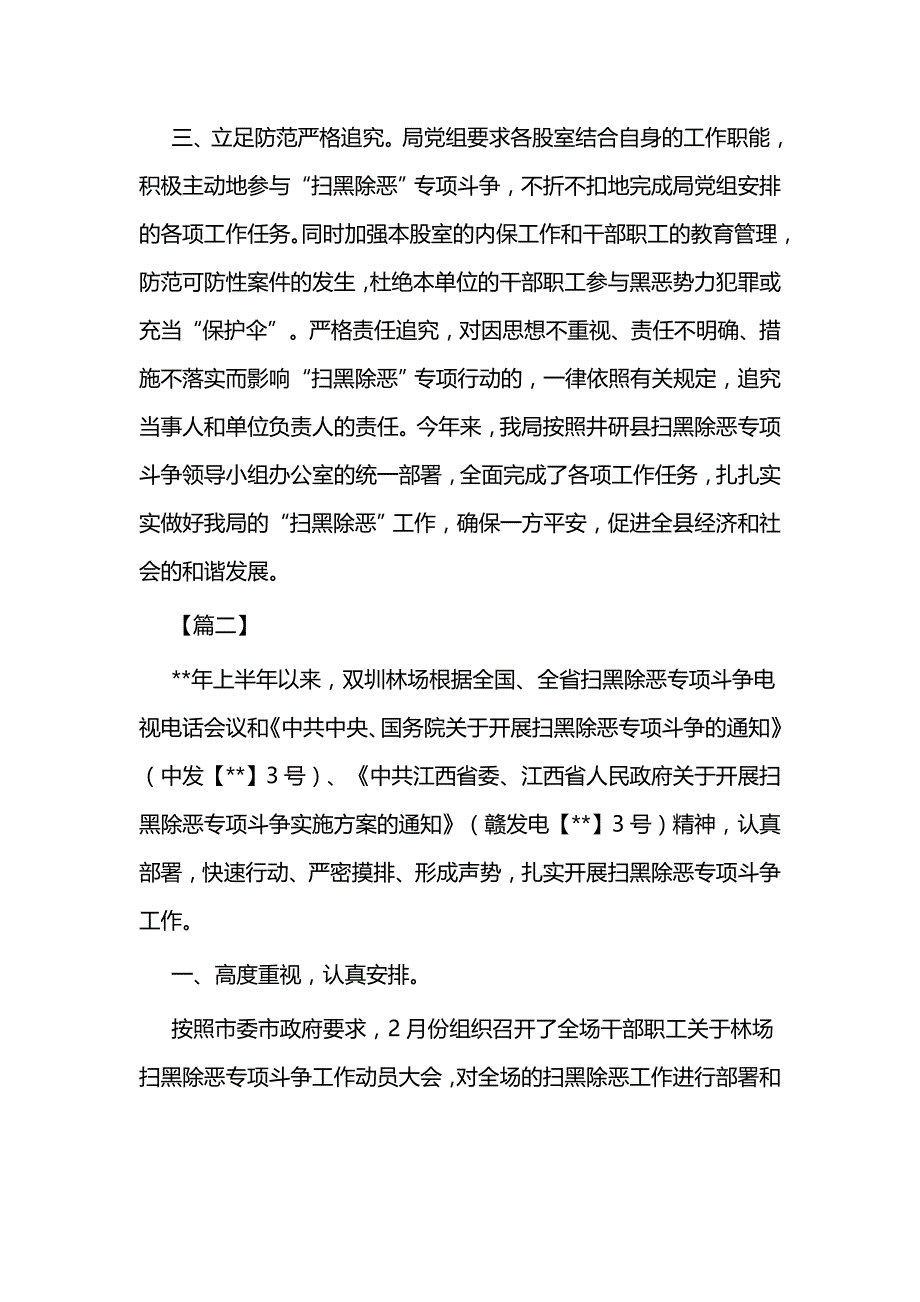 扫黑除恶半年工作总结二篇_第2页