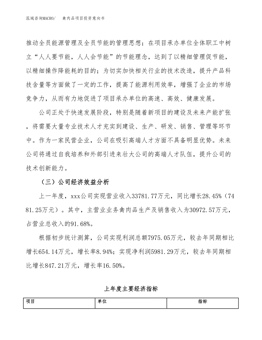 禽肉品项目投资意向书(总投资25000万元)_第4页