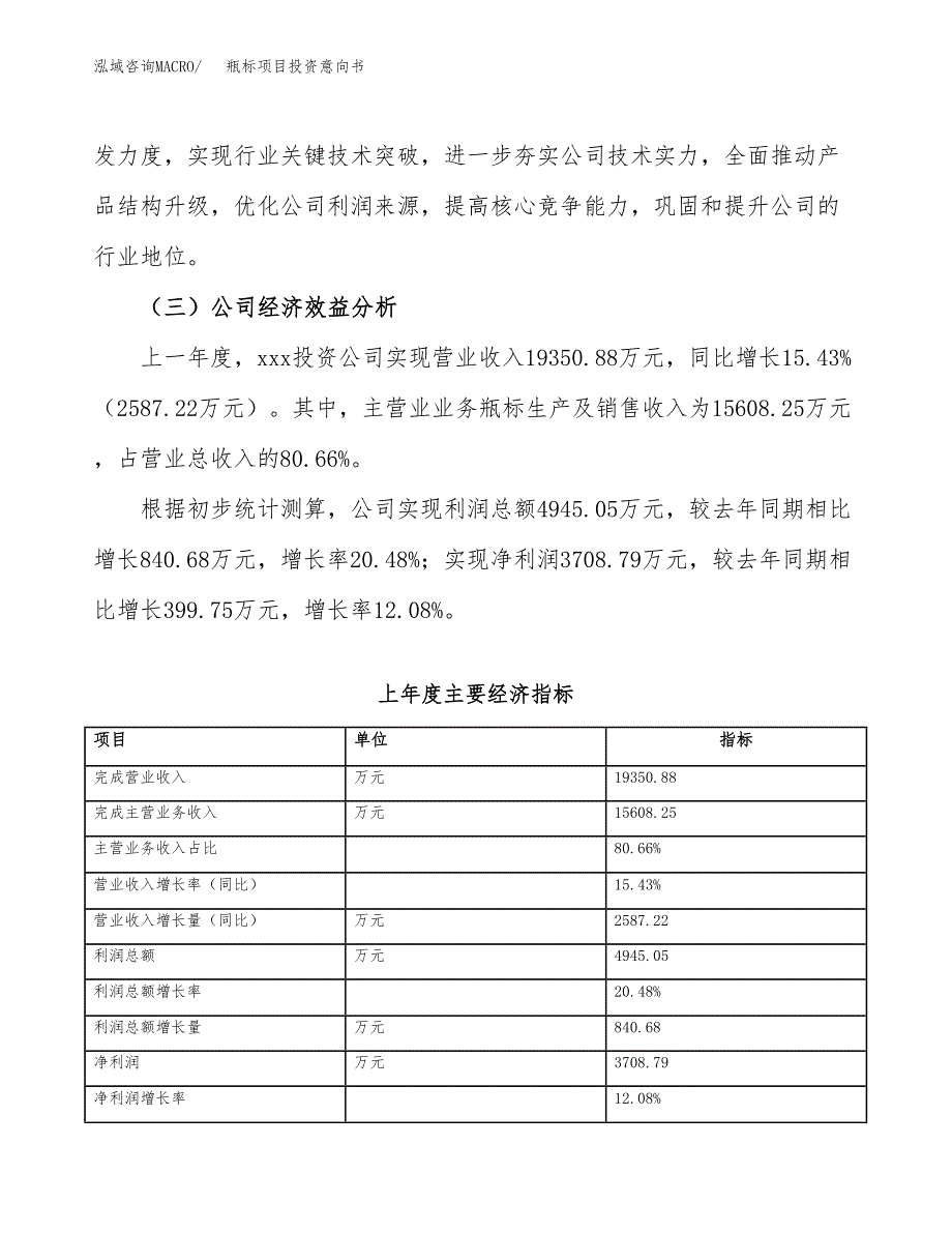 瓶标项目投资意向书(总投资12000万元)_第4页