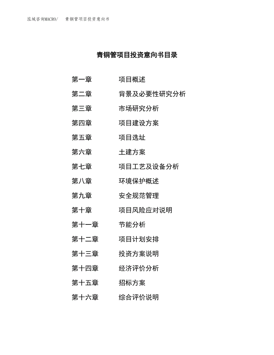 青铜管项目投资意向书(总投资6000万元)_第2页