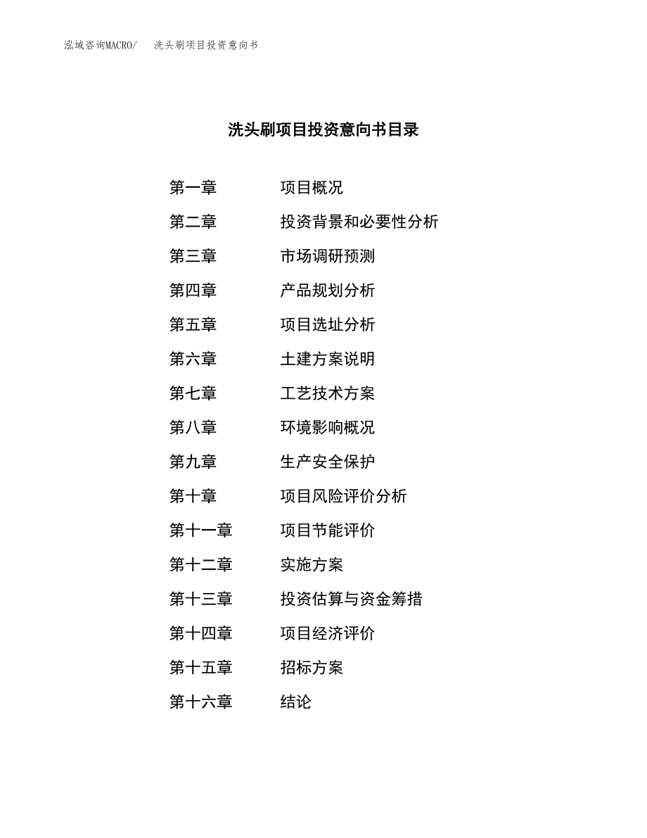 洗头刷项目投资意向书(总投资3000万元)_第2页