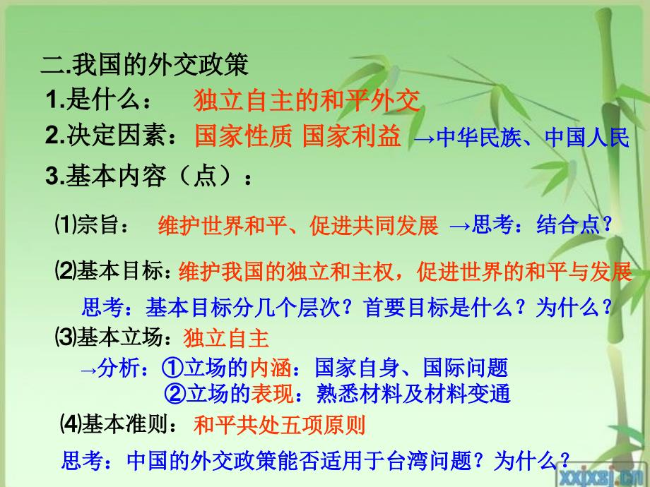 我国外交政策的基本目标维护我高中政治必修二我国的外交政策一轮复习课件21416章节_第4页