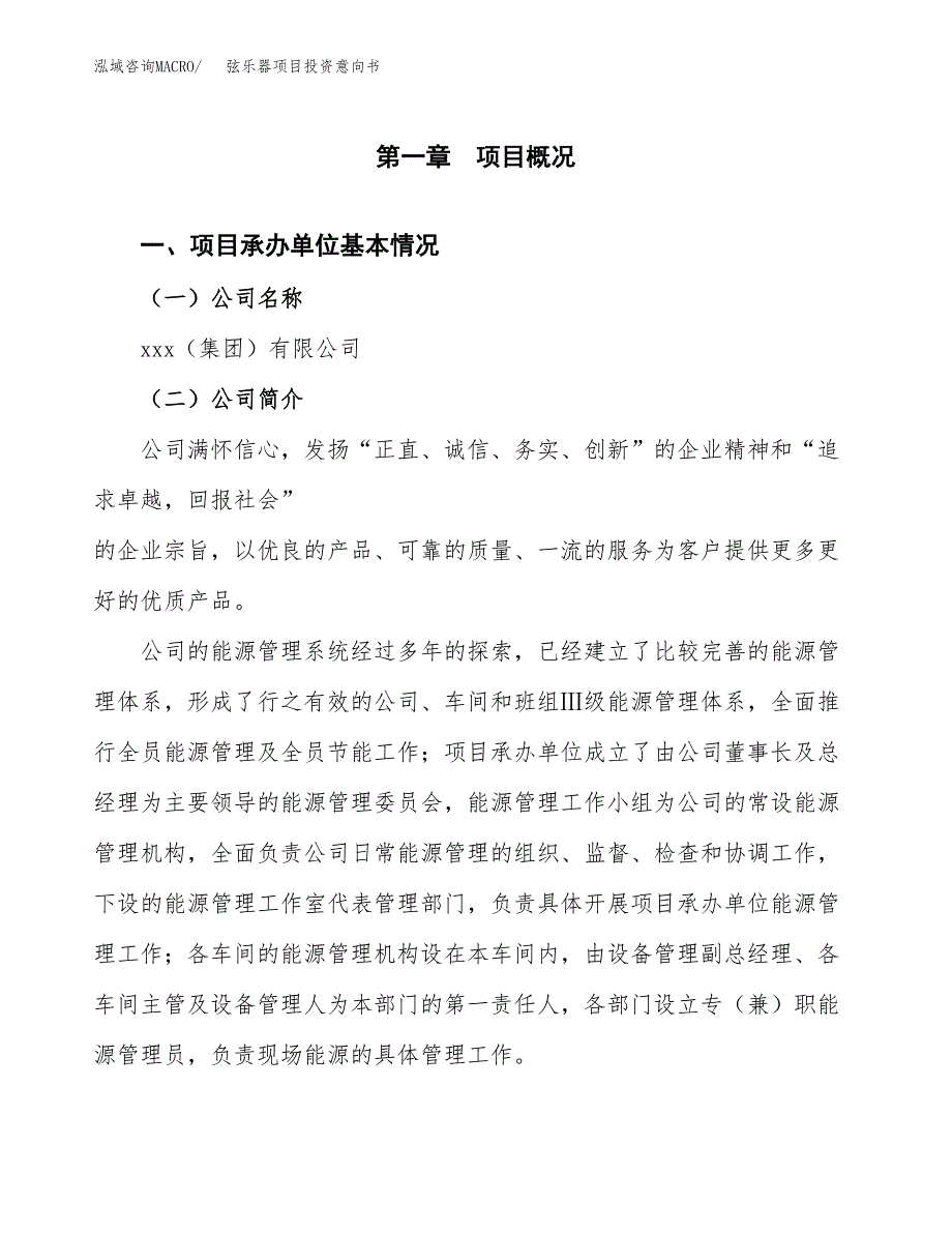 弦乐器项目投资意向书(总投资15000万元)_第3页