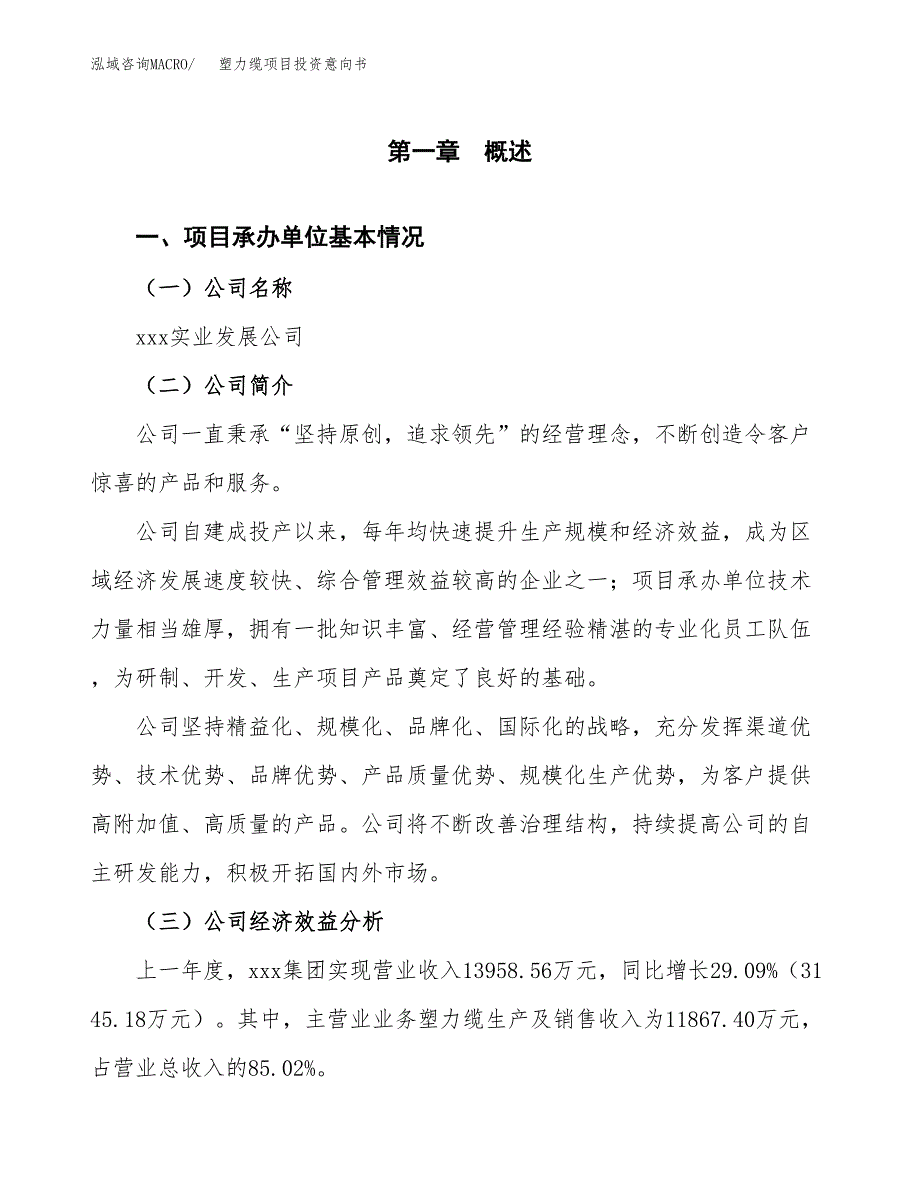 塑力缆项目投资意向书(总投资9000万元)_第3页