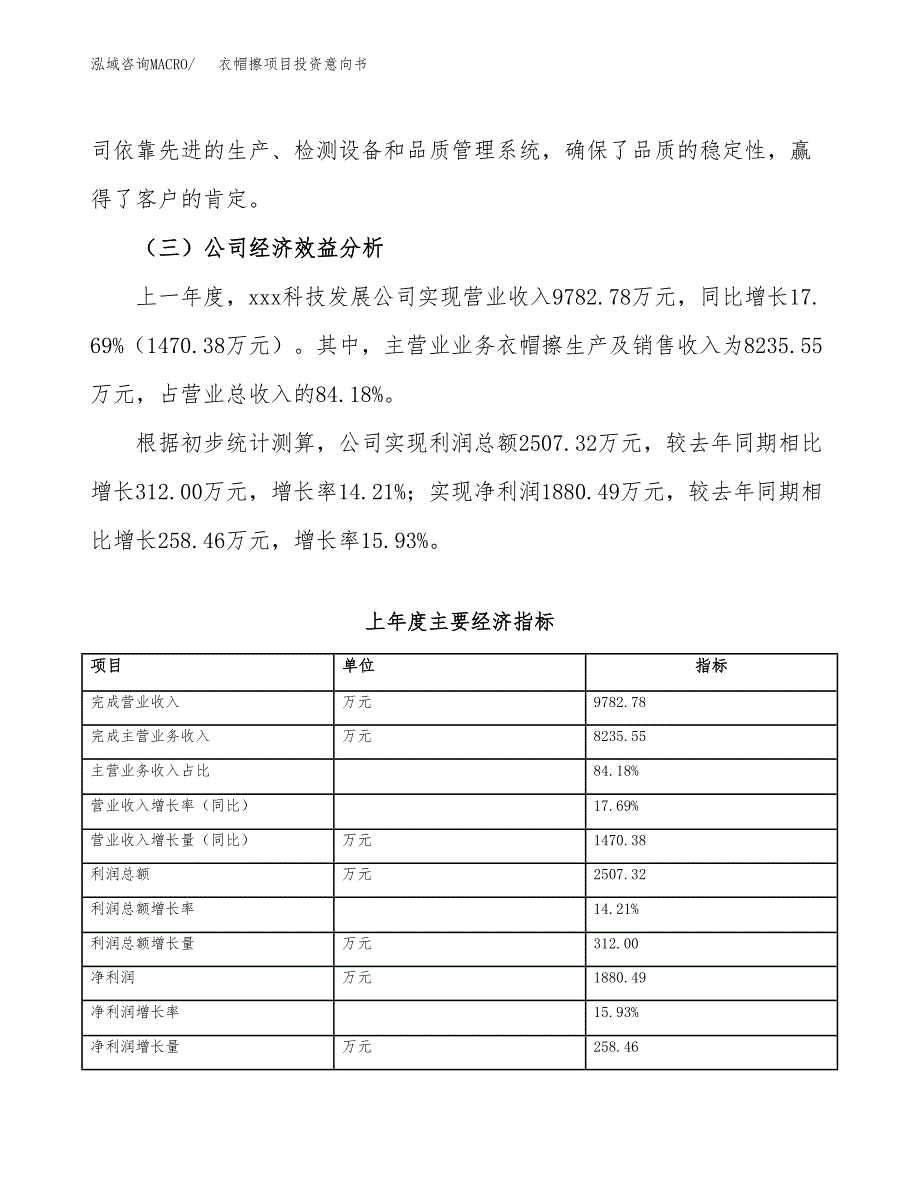 衣帽擦项目投资意向书(总投资8000万元)_第4页