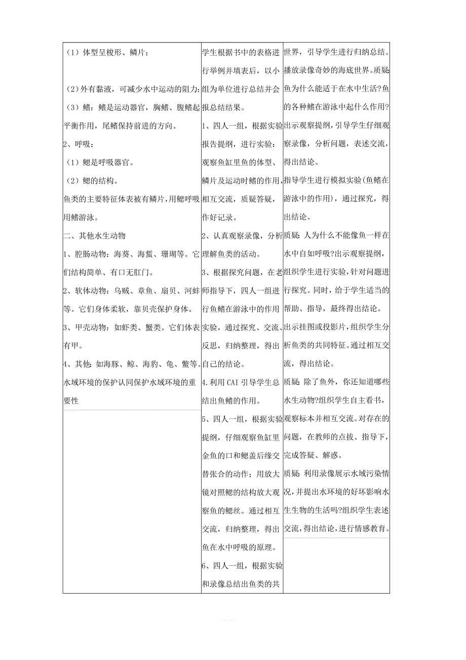 【人教版】生物八年级上册：全册表格式教案共87页_第2页