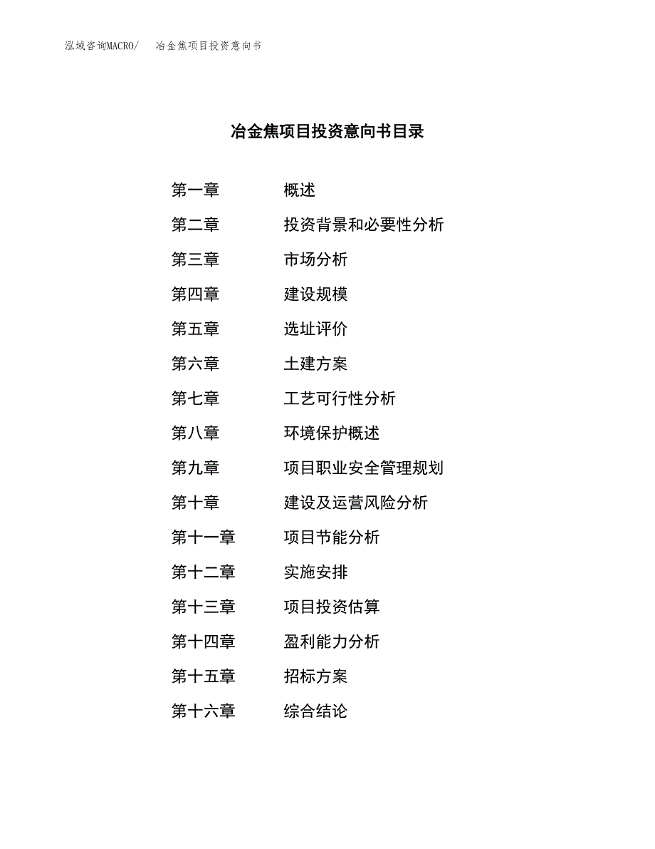 冶金焦项目投资意向书(总投资14000万元)_第2页