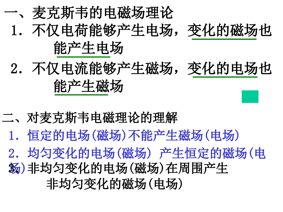 文第二章节第四节麦克斯韦电磁场理论课件_第3页