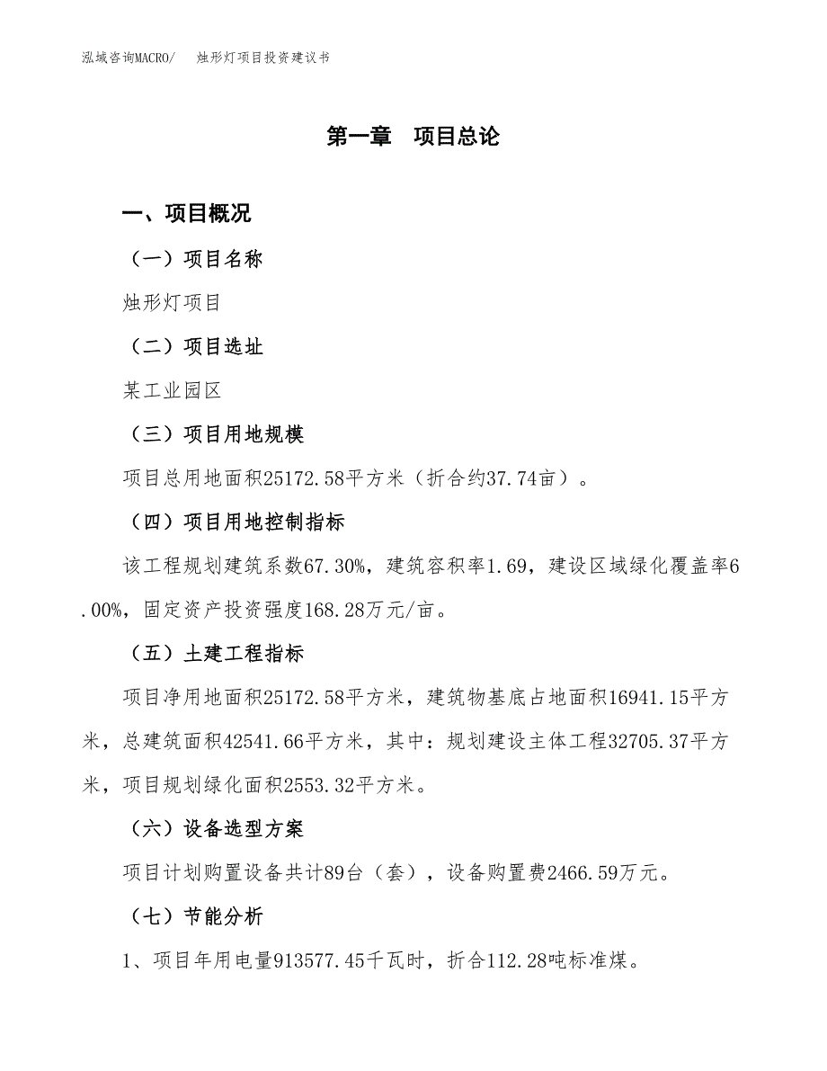 烛形灯项目投资建议书(总投资8000万元)_第4页