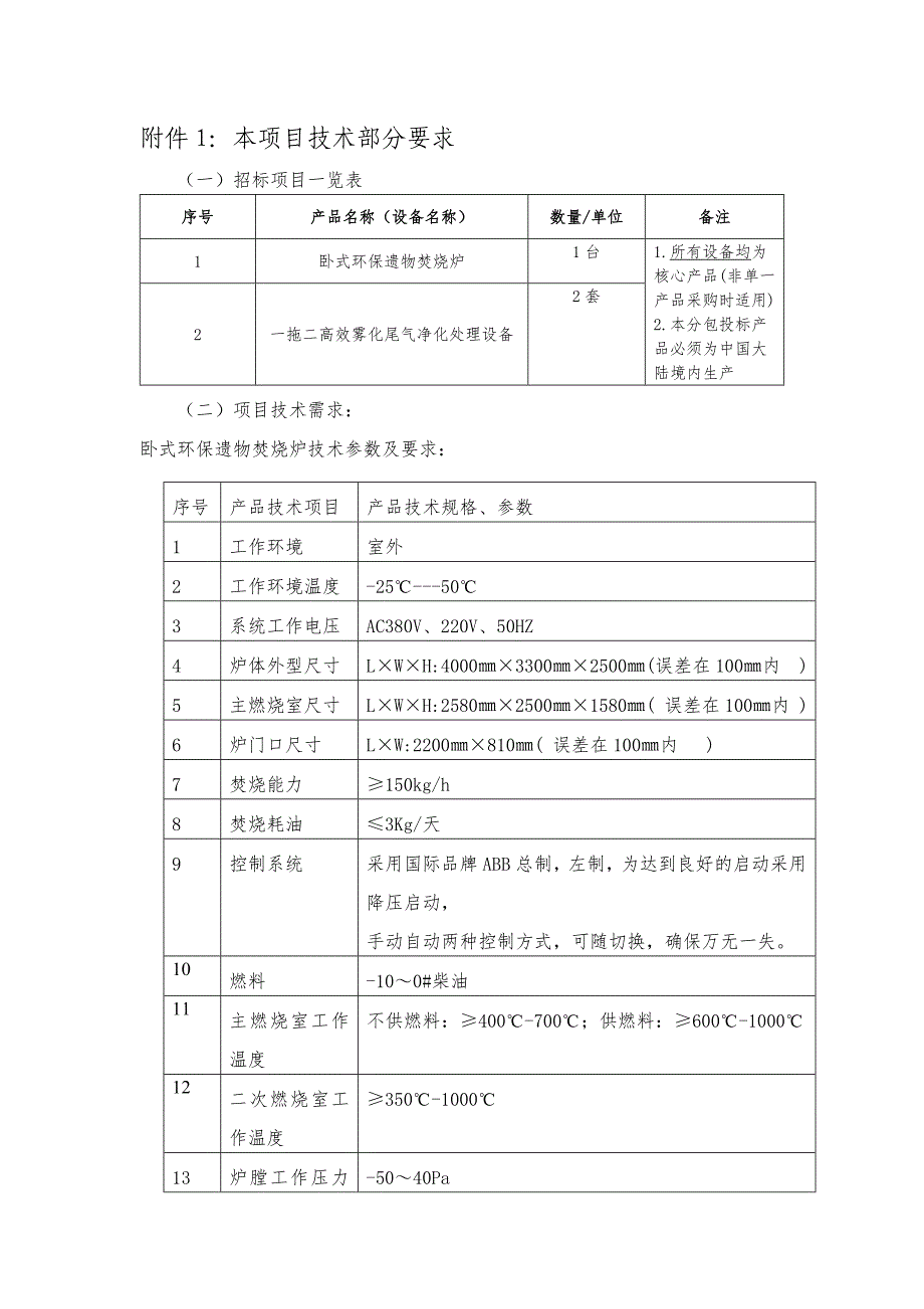 火化机烟气→应急旁通系统→烟气二次燃烧室→烟气急冷塔烟气急冷_第1页