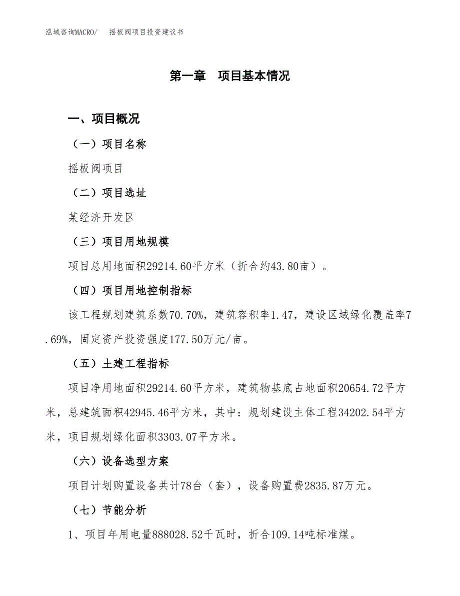 摇板阀项目投资建议书(总投资10000万元)_第3页