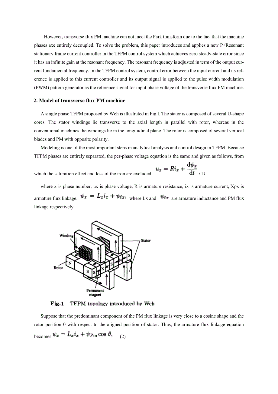 英文-固定框架的横向磁通永磁机电流控制策略_第2页