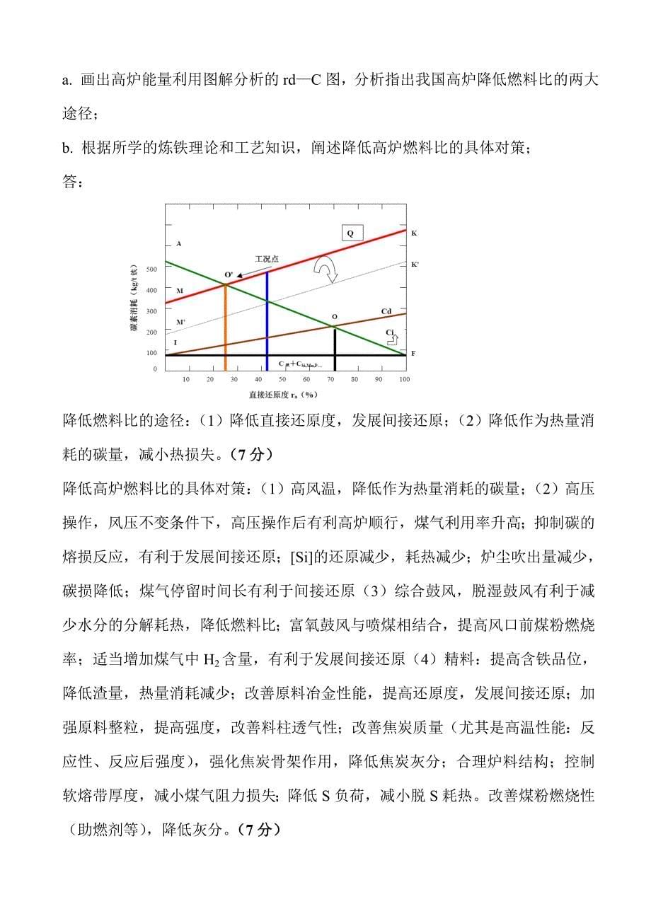 炼铁试题A答案及评分标准_第5页