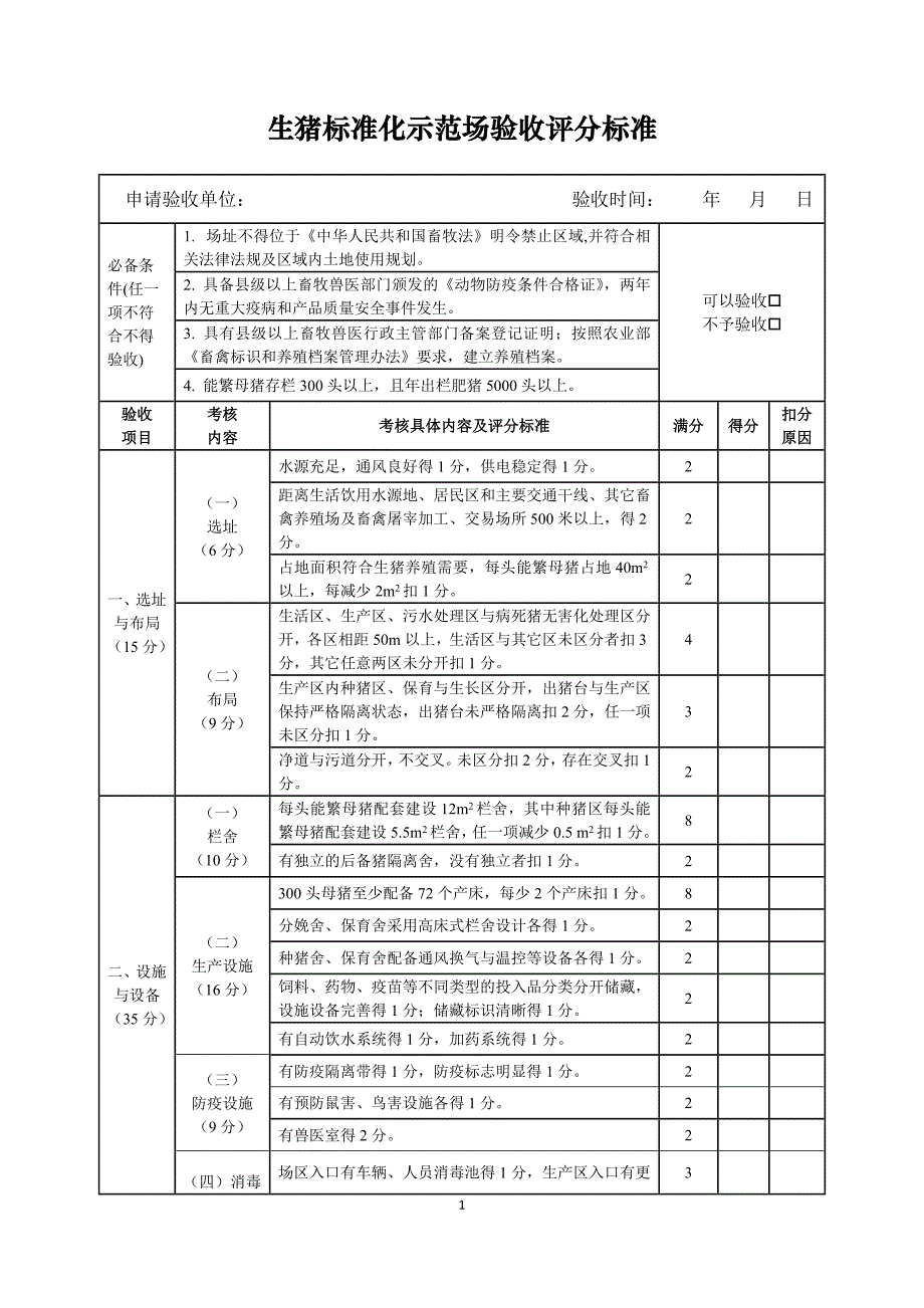 评分标准养殖场资料_第1页