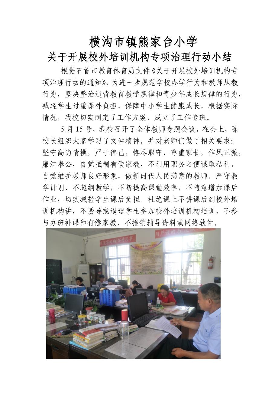 关于校外培训机构专项治理行动小结.doc_第1页