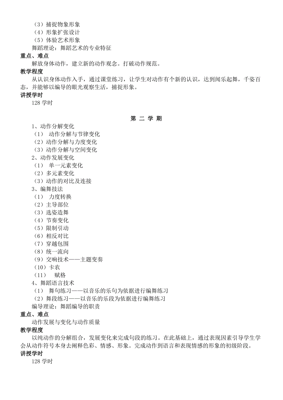 舞蹈编导》教学大纲[1]_第2页