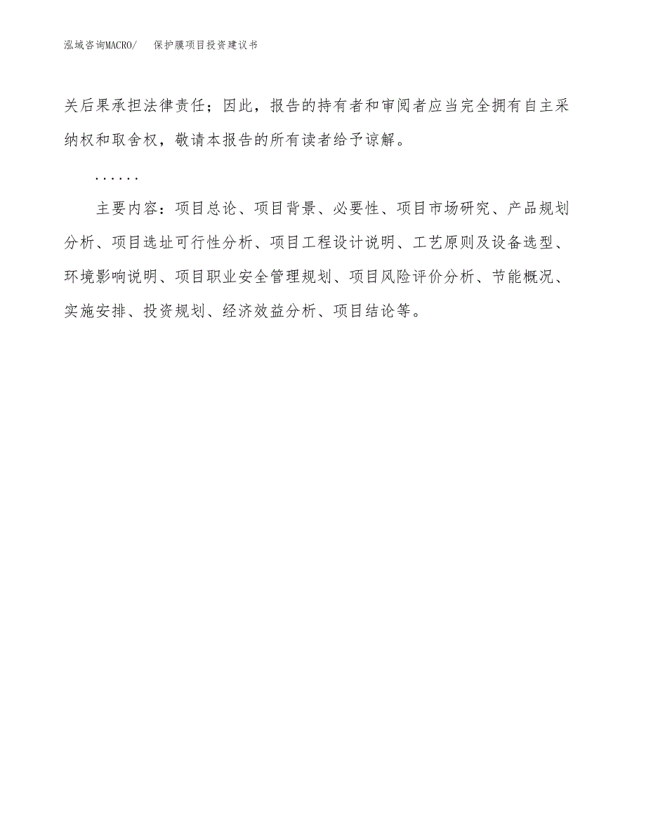 保护膜项目投资建议书(总投资8000万元)_第3页