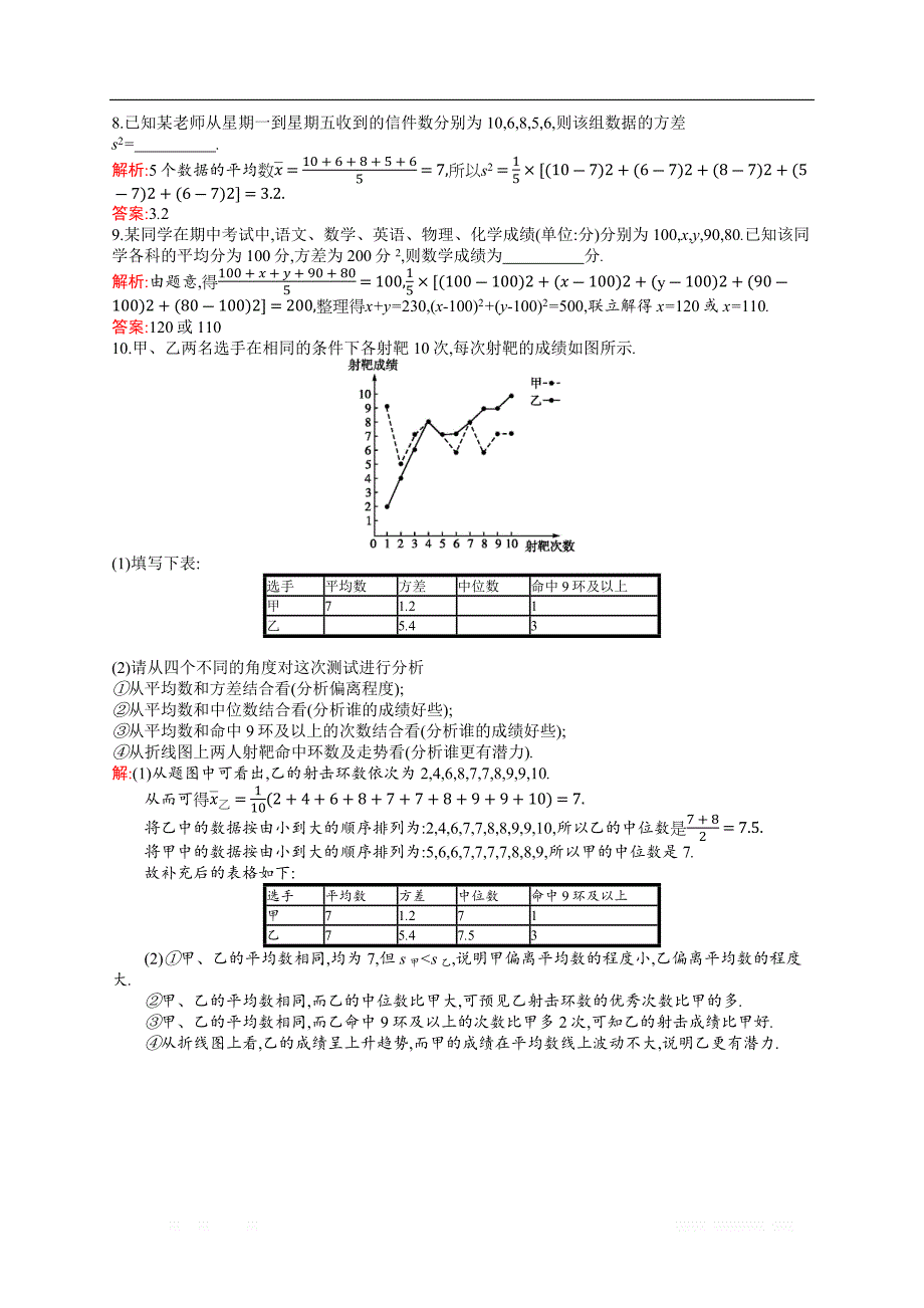 2018秋新版高中数学北师大版必修3习题：第一章统计 1.4 _第2页