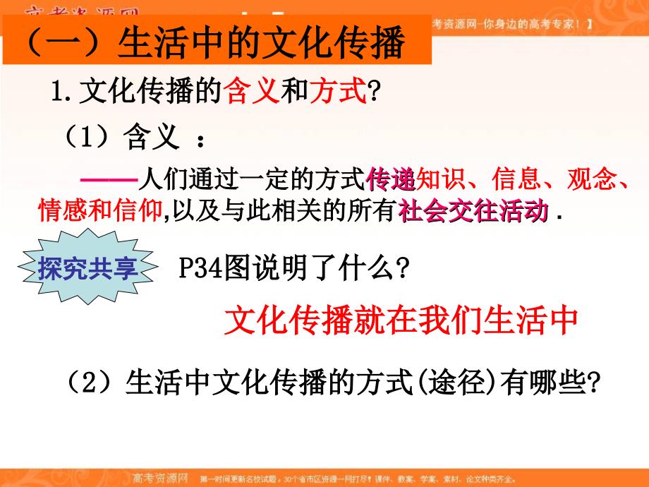 文化生活课时课件212.3.2文化在交流中传播课件新人教版必修3v_第3页