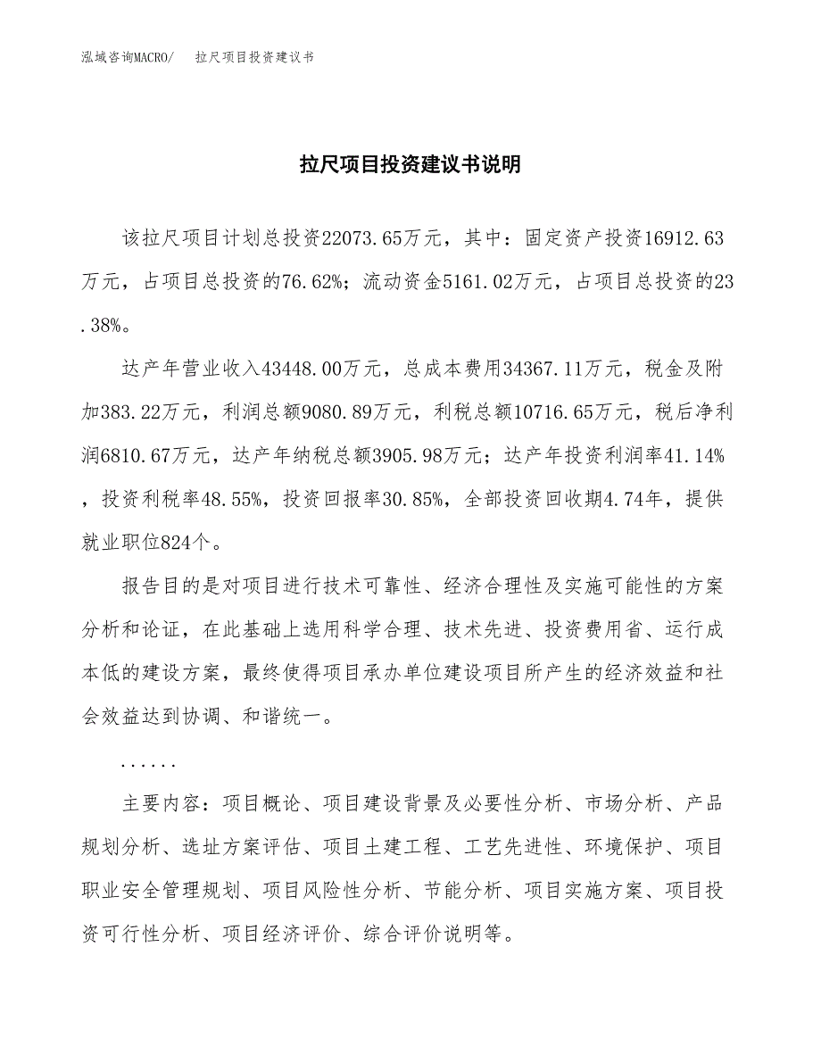 拉尺项目投资建议书(总投资22000万元)_第2页