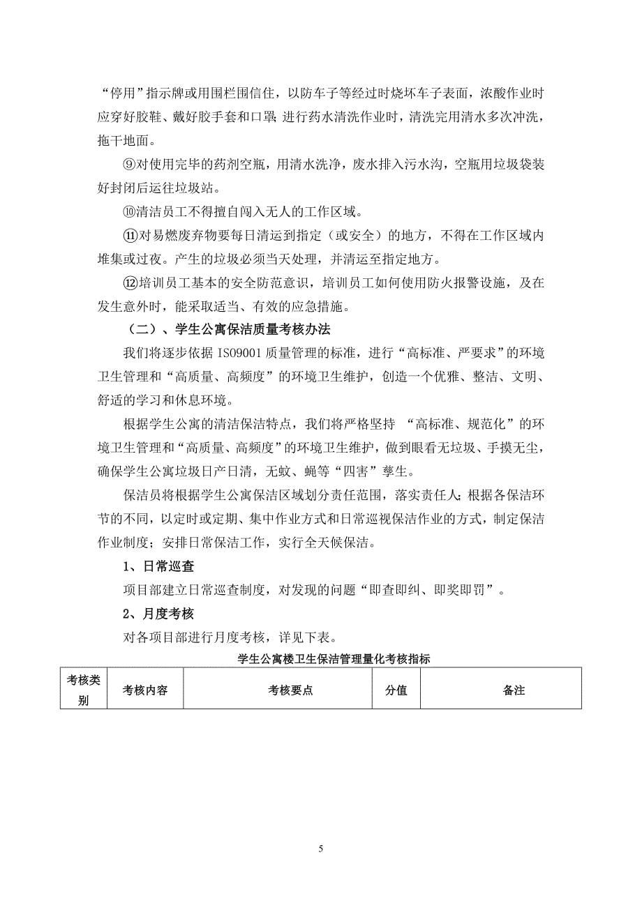 学校物业保洁服务方案设计_第5页