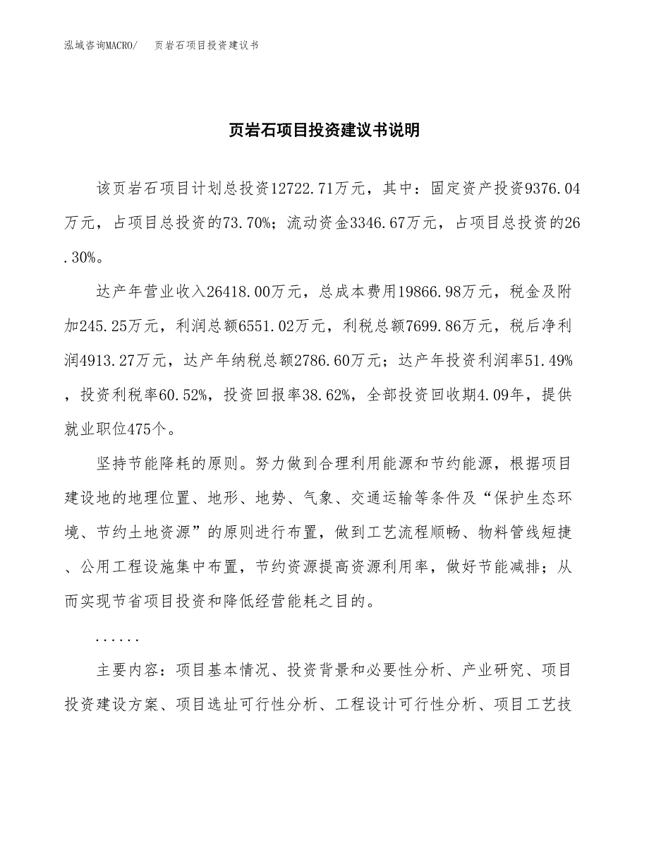 页岩石项目投资建议书(总投资13000万元)_第2页