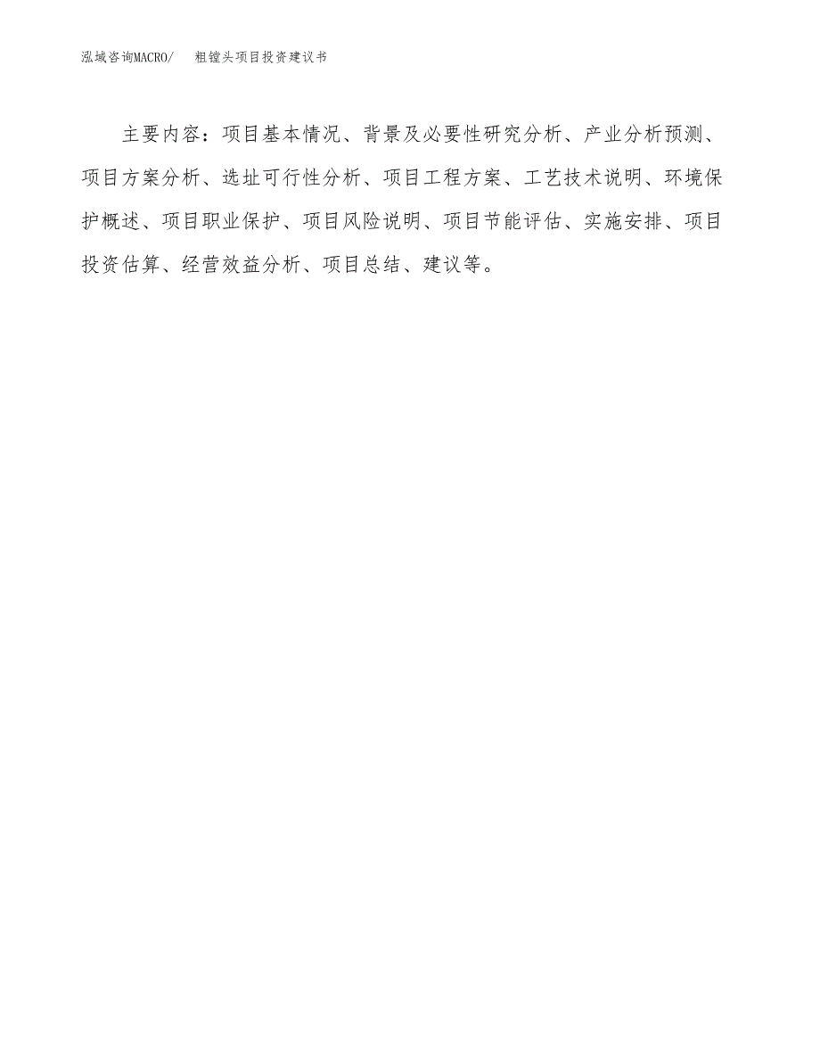 粗镗头项目投资建议书(总投资19000万元)_第3页