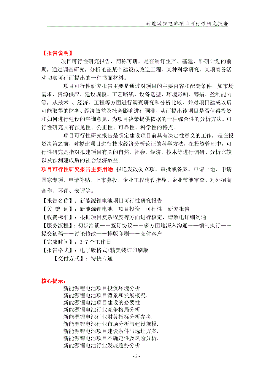 新能源锂电池项目可行性研究报告【可编辑案例】_第2页