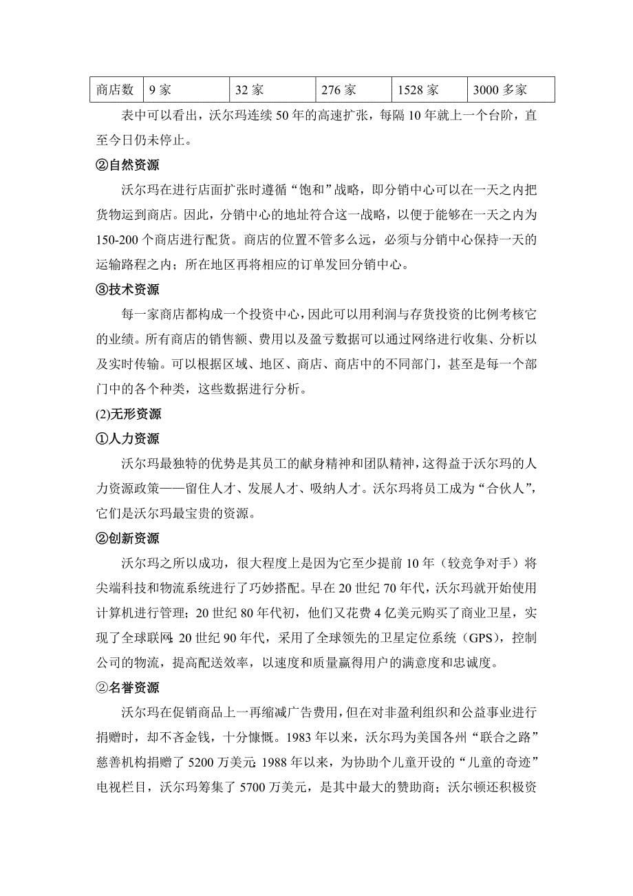 沃尔玛的战略设计报告书_第5页