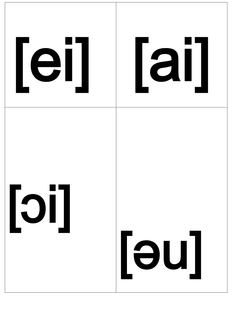 英语国际音标卡片打印版(附音标相对的字母组合)_第3页