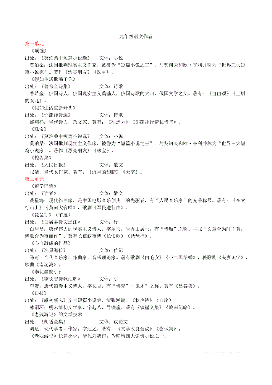 九年级语文作者_第1页