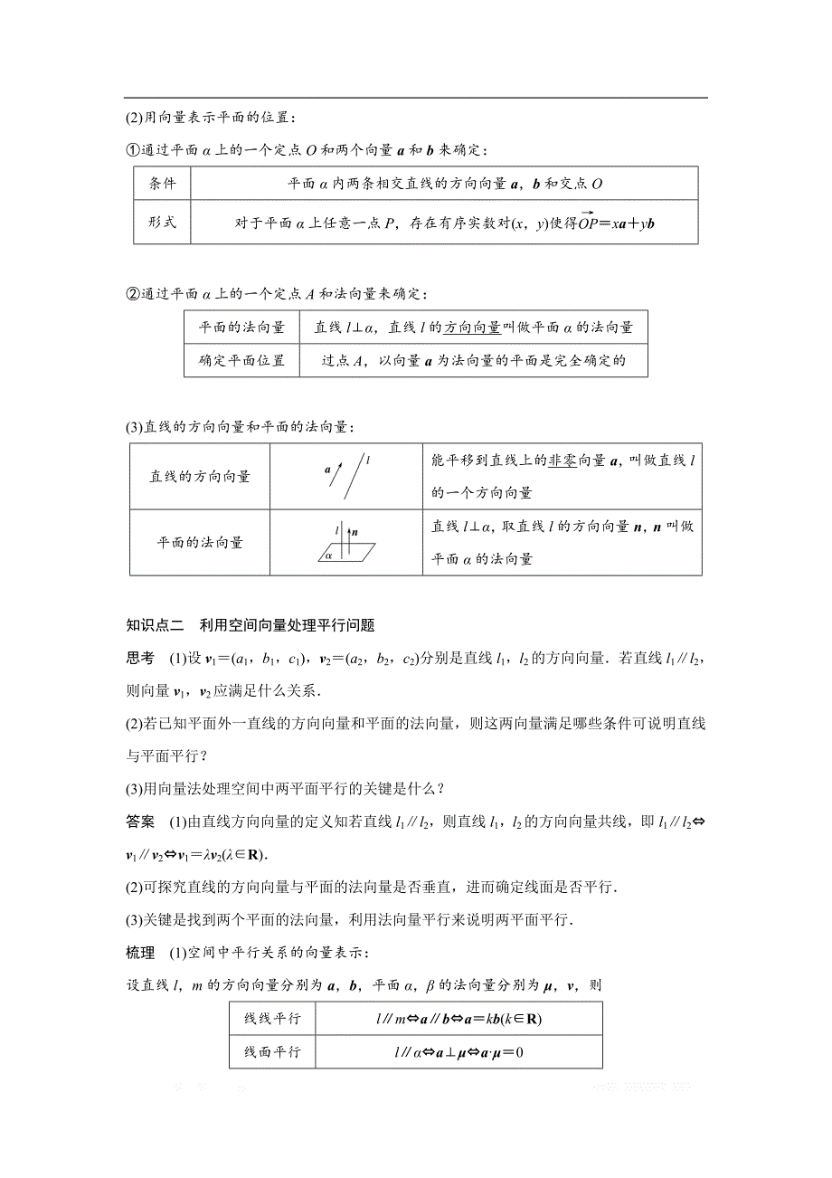 2018-2019数学新学案同步精致讲义选修2-1苏教版：第3章　空间向量与立体几何 3.2.1-3.2.2 _第2页