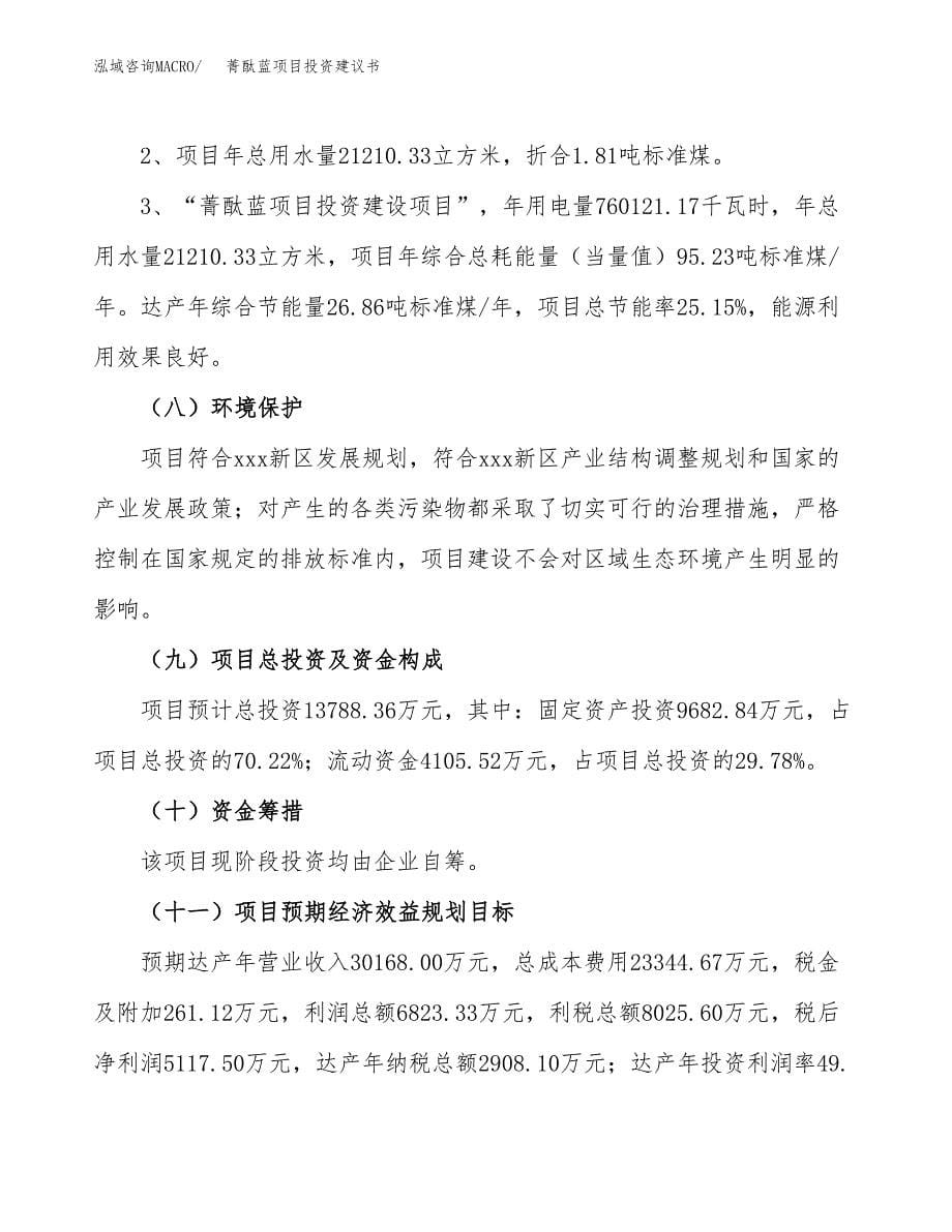 菁酞蓝项目投资建议书(总投资14000万元)_第5页