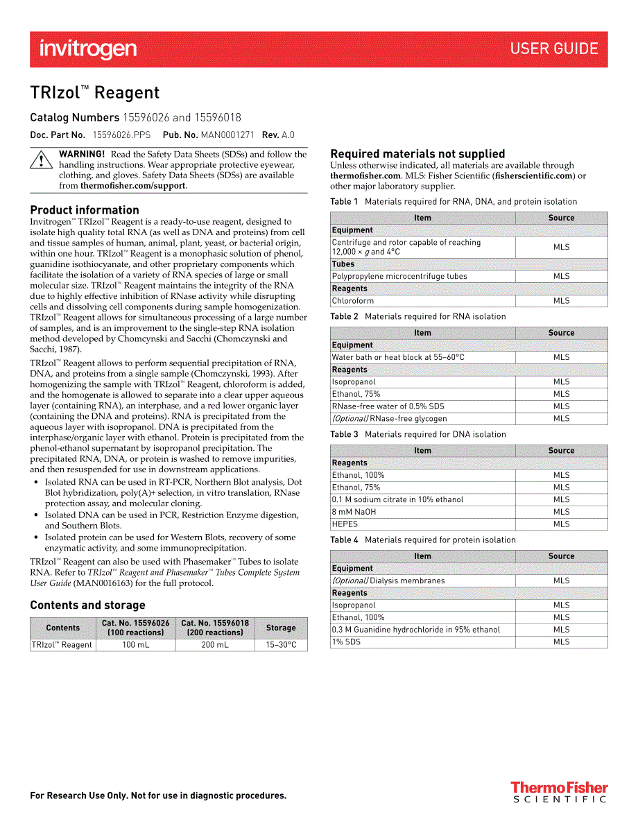trizol说明书_第1页