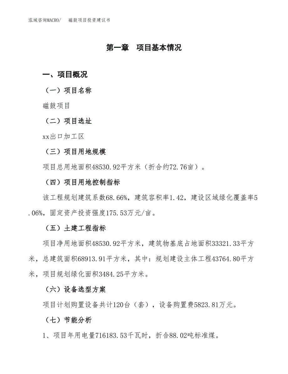 磁鼓项目投资建议书(总投资17000万元)_第4页