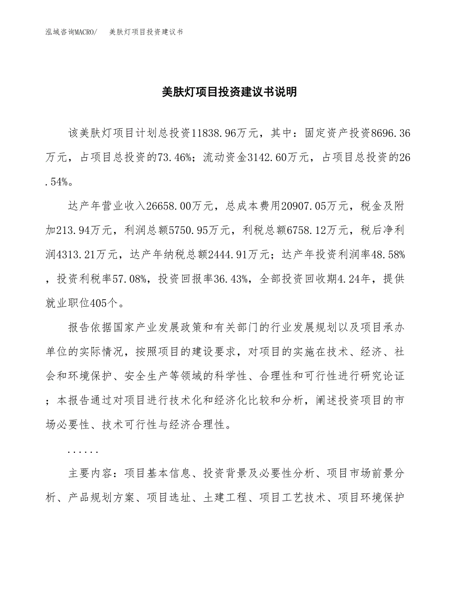 美肤灯项目投资建议书(总投资12000万元)_第2页