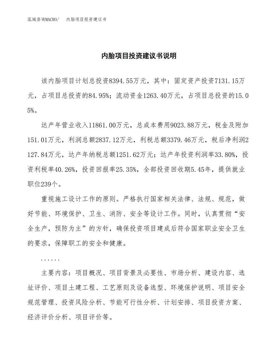 内胎项目投资建议书(总投资8000万元)_第2页