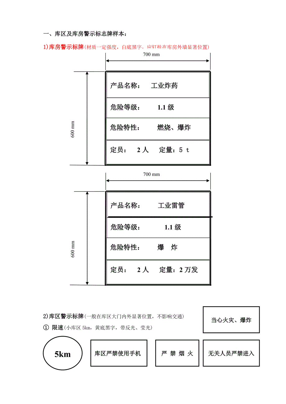 民爆库区、库房警示标牌及定置管理(参考)_第1页