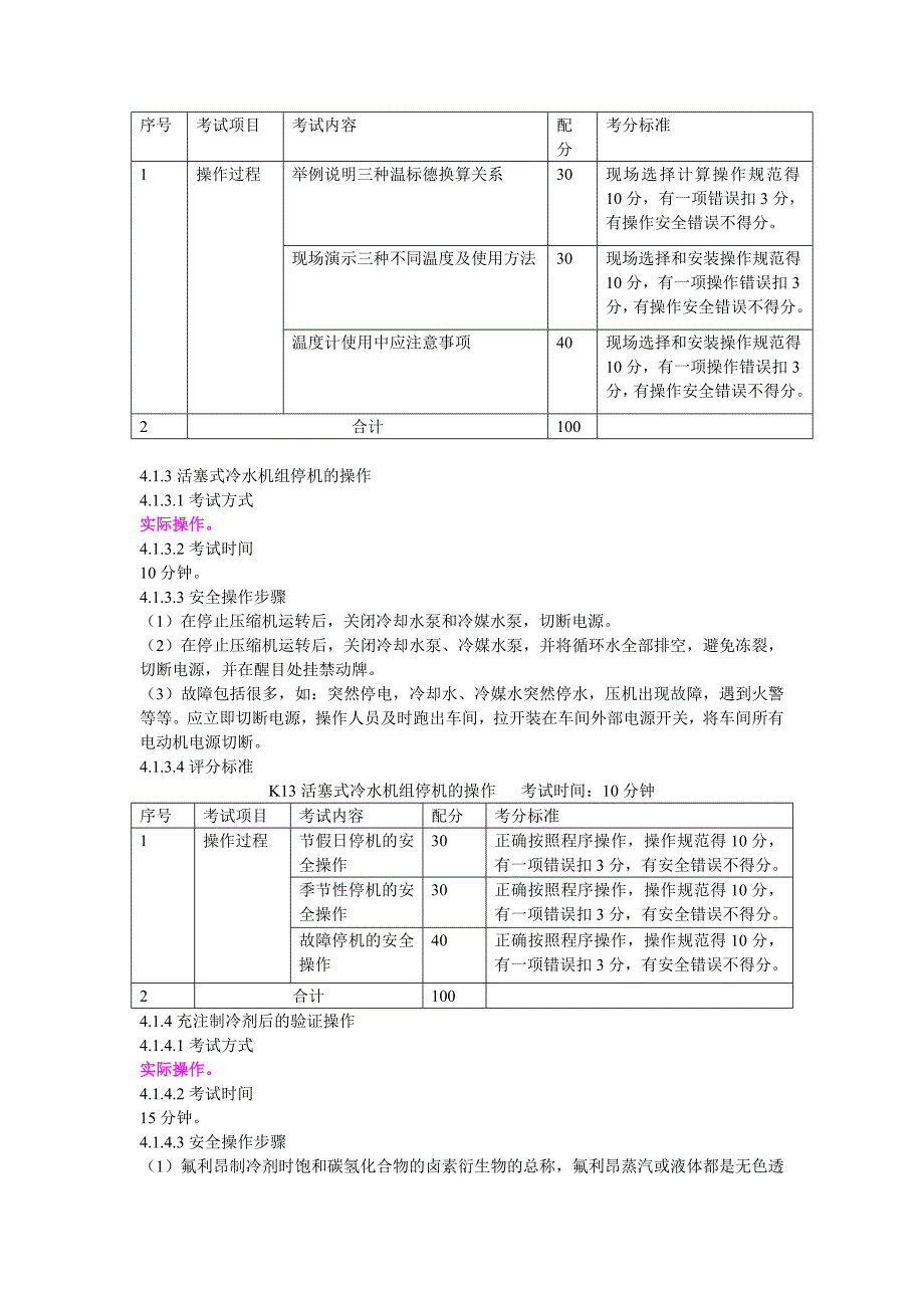 2015.1.18制冷实操考试标准_第3页