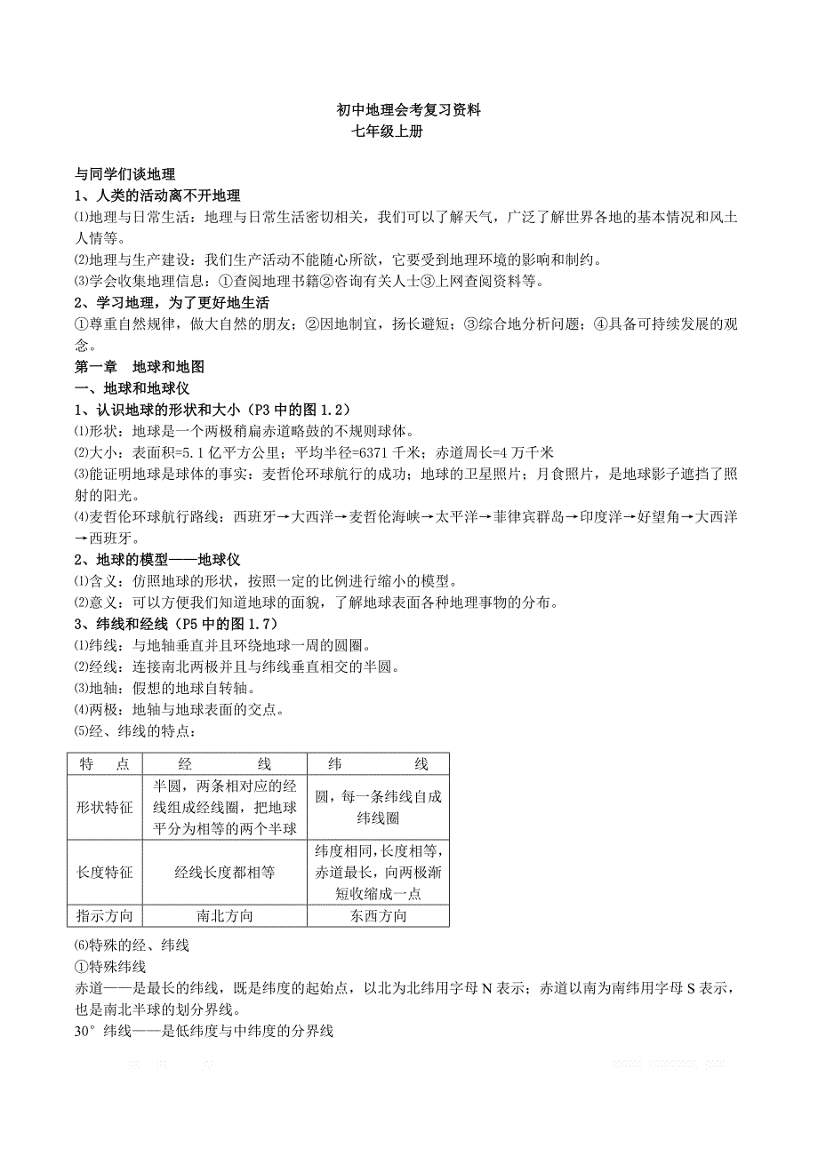 地理_知识点按章节汇总(人教版)_49页_第1页