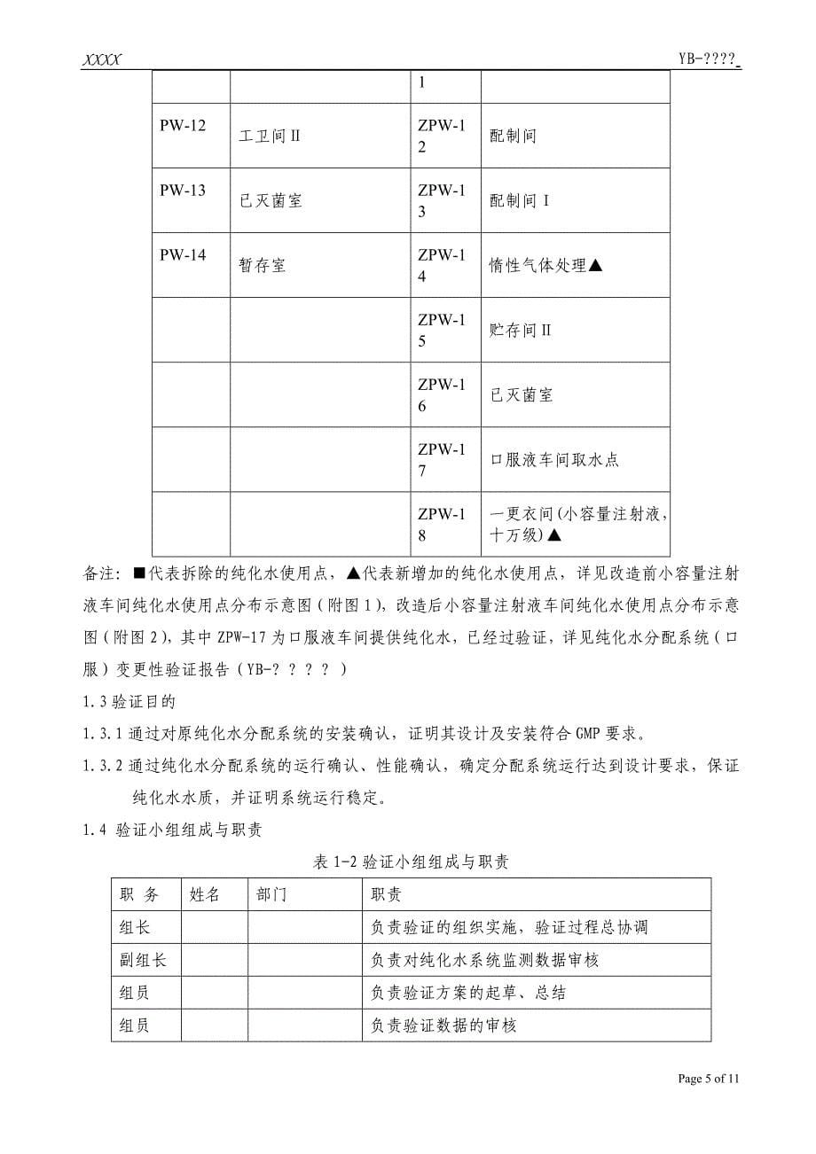 纯化水系统变更验证报告详解_第5页