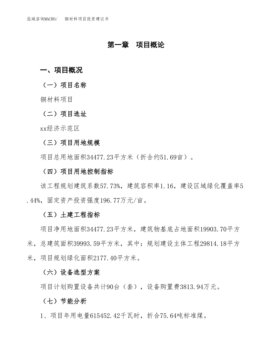 铜材料项目投资建议书(总投资13000万元)_第3页