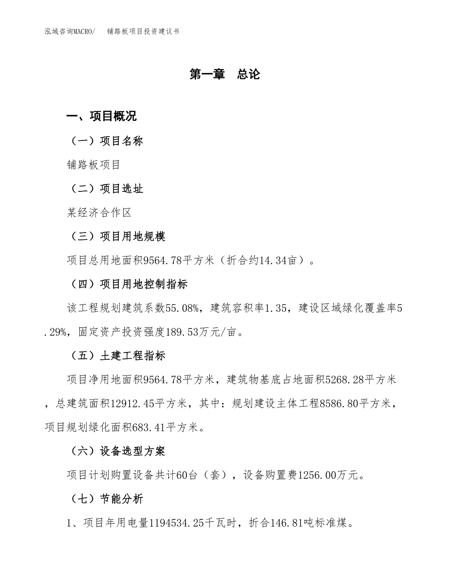 铺路板项目投资建议书(总投资4000万元)_第3页