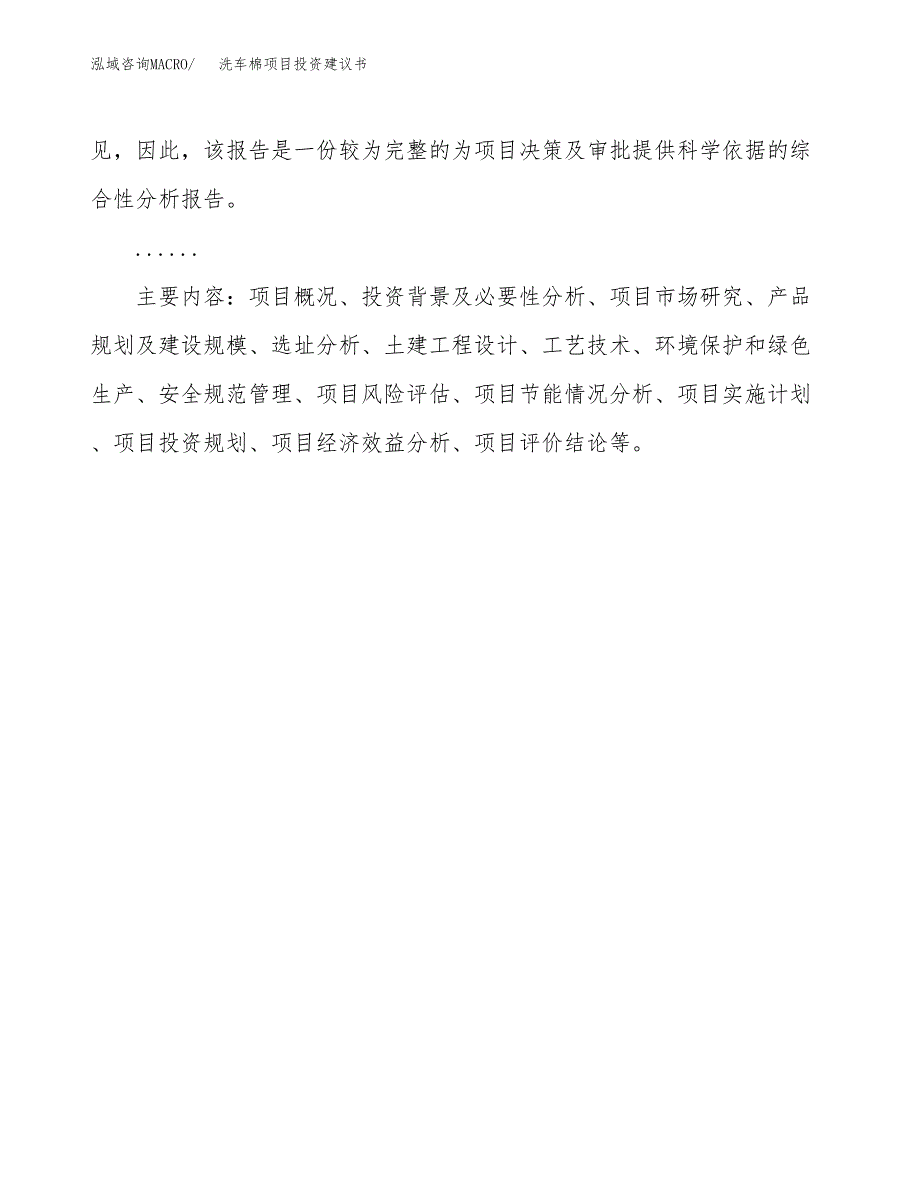 洗车棉项目投资建议书(总投资19000万元)_第3页